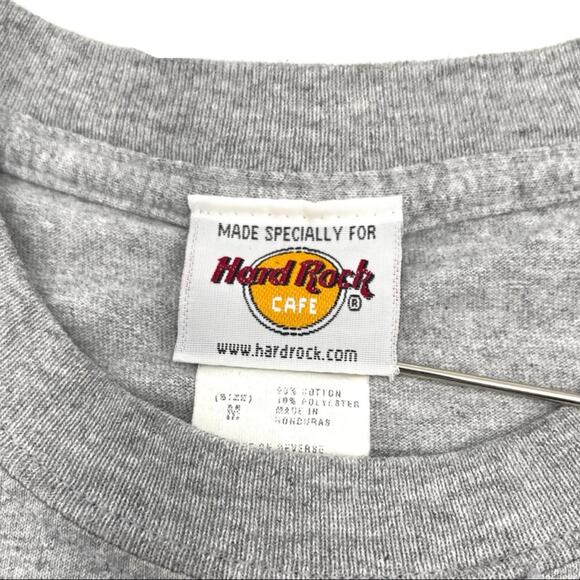 HARD ROCK CAFE NEW YORK men's gray graphic tee t-shirt USA flag size MEDIUM - Picture 3 of 5